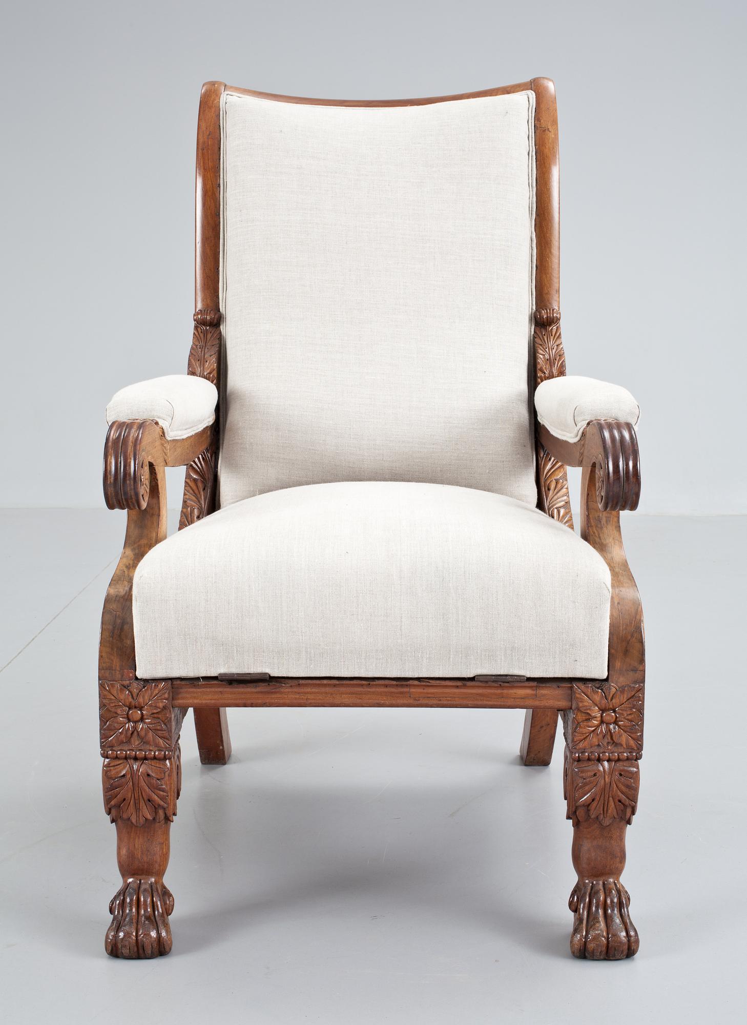 A North European 1820's mahogany armchair.