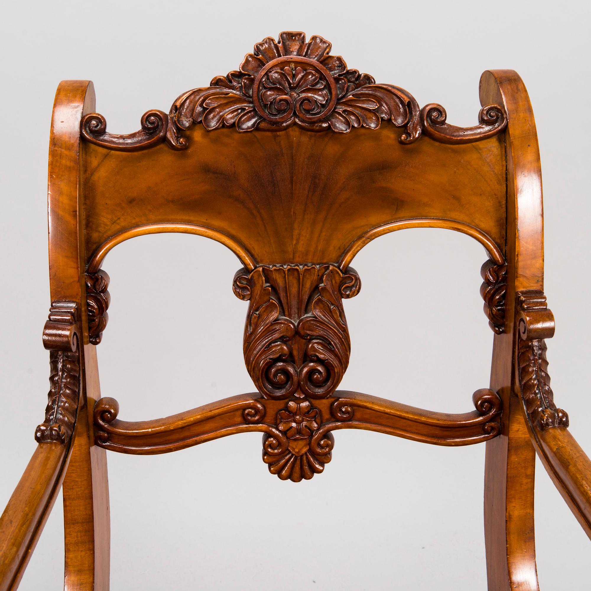 STOLAR, 8 st och 2 st, biedermeier, 1800-talets mitt.