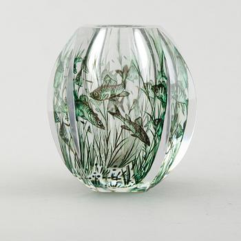 EDWARD HALD, VAS, glas, Graal, Orrefors, signerad.