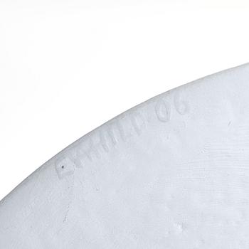 Eva Hild, a white stoneware sculpture "Skärva", Sweden 2006.