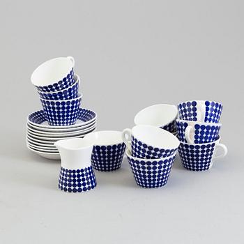 An 11 piece porcelain coffee service by Stig Lindberg, 'Adam', Gustavsberg.