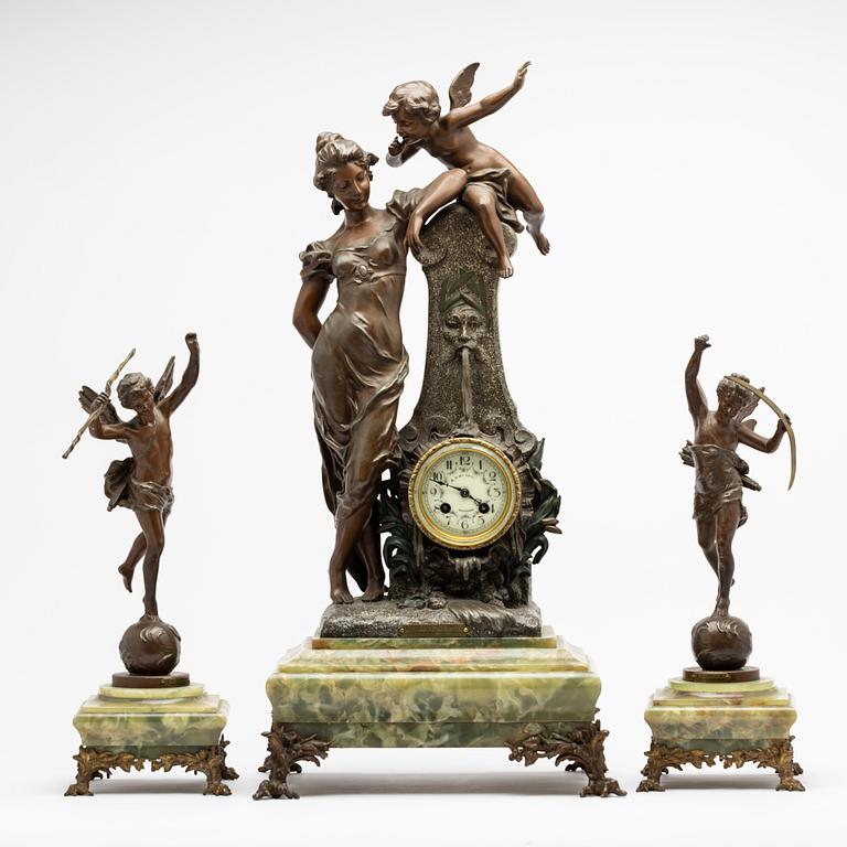 Table garniture, 3 pieces, Rotterdam, second half of the 19th century.