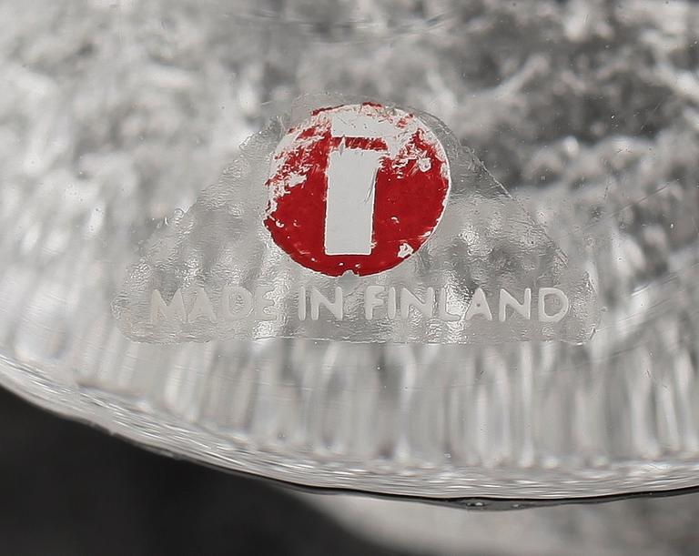 LJUSSTAKAR, glas, 8 st, "Festivo", Timo Sarpaneva, Iittala.