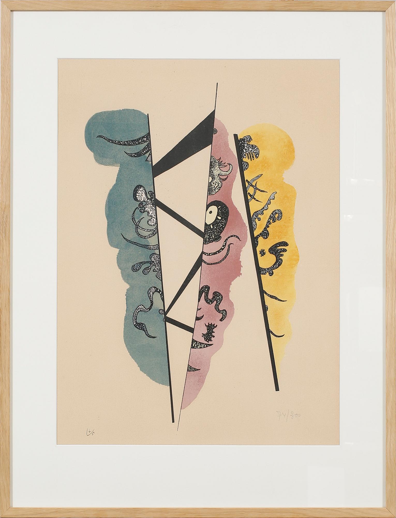 WASSILY KANDINSKY, litograph in colours, sign and dated in the print, numbered 74/300.