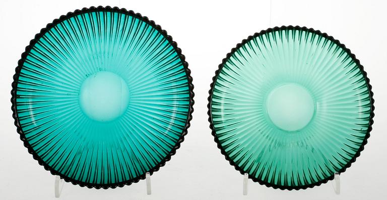 SERVISDELAR, glas, 43 st, "Reffla", Arthur Percy, Gullaskruf, formgiven 1952.