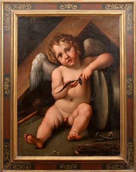 OKÄND KONSTNÄR, olja på uppfodrad duk. Italien, 16/1700-tal.