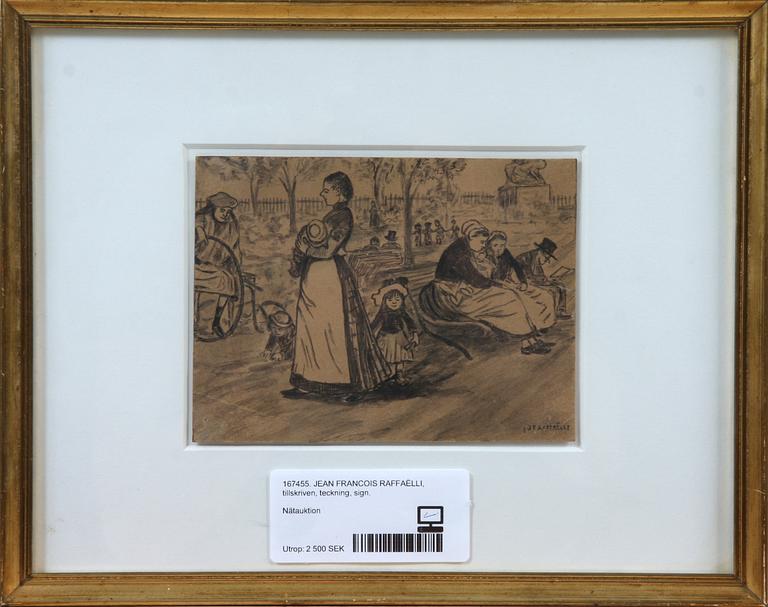 JEAN FRANCOIS RAFFAËLLI, tillskriven, teckning, sign.