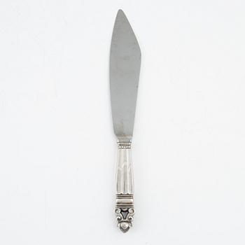 Johan Rohde, tårtkniv, sterlingsilver, "Konge/Acorn", Georg Jensen,
