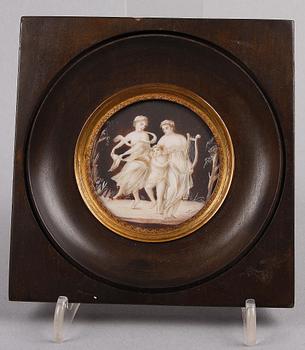 MINIATYR, grisaille, 1800-tal.