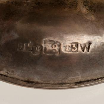 PARTI SILVER, 6 delar. 1816 - ca 1900. Vikt 674 g.