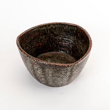 A signed Carl-Harry Stålhane unique stoneware bowl from Rörstrand.