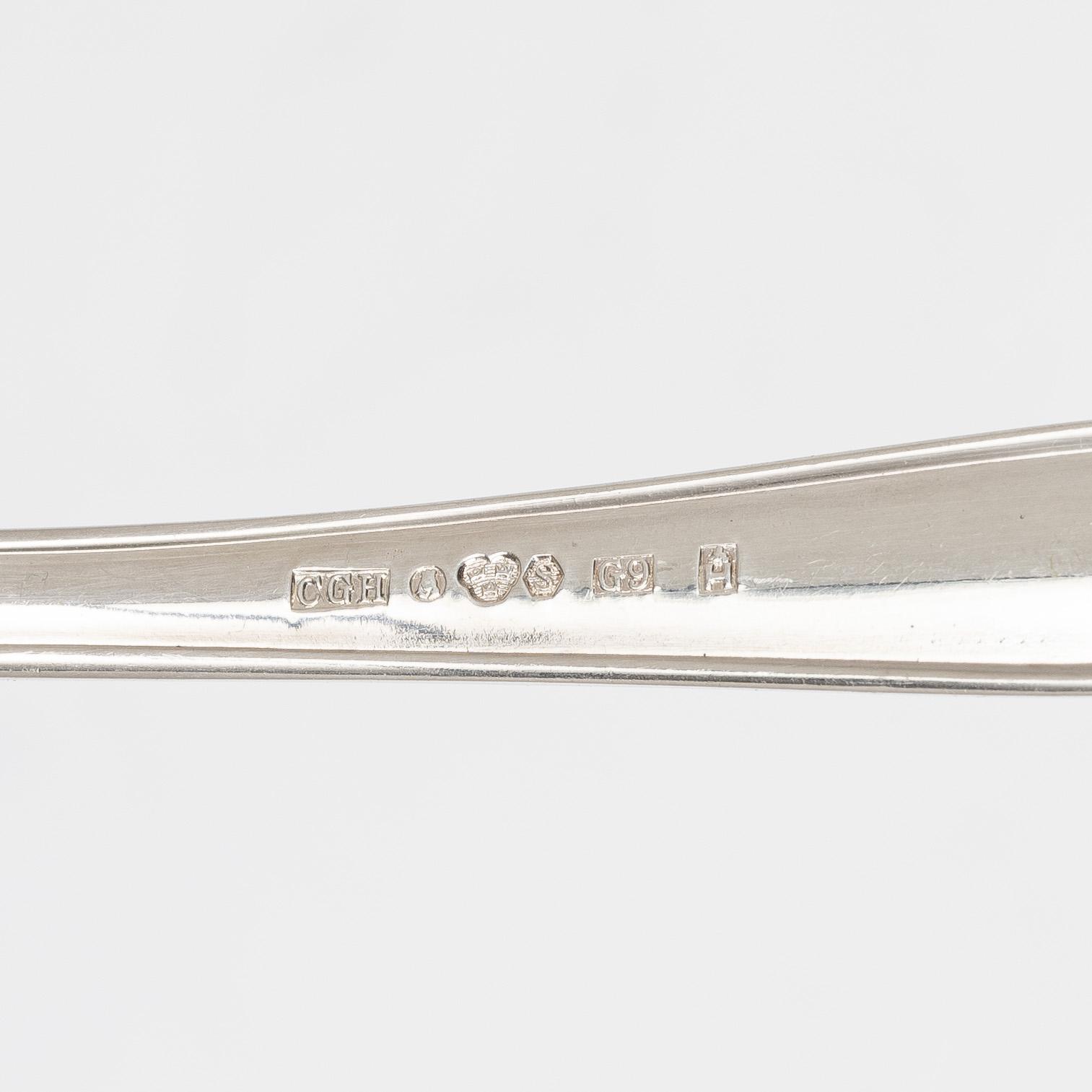 A 139 piece 'Hansa' silver cutlery service, mostly C.G. Hallberg, Mid 20th Century.