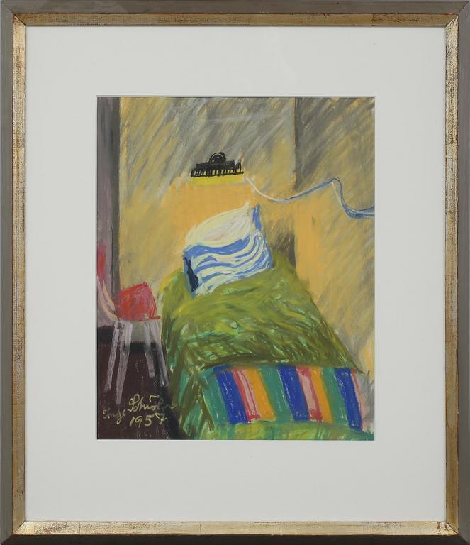 INGE SCHIÖLER, pastell, signerad och daterad 1957.