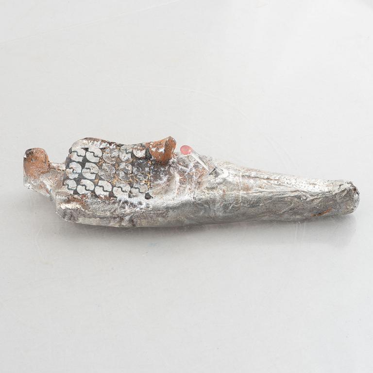 Bertil Vallien, a unique glass sculpture, "Idol", Kosta Boda, Sweden.
