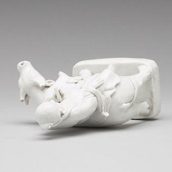 FIGURIN, blanc de chine. Qingdynastin, 1700-tal.