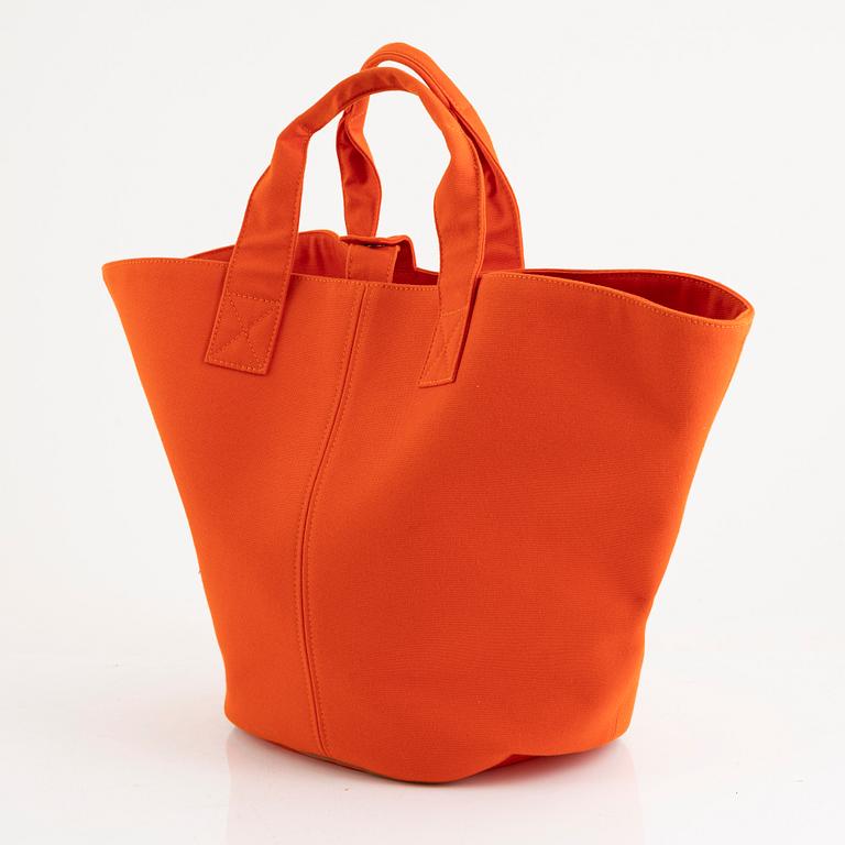 Hermès, an orange cotton 'Panier de Plage PM' totebag.