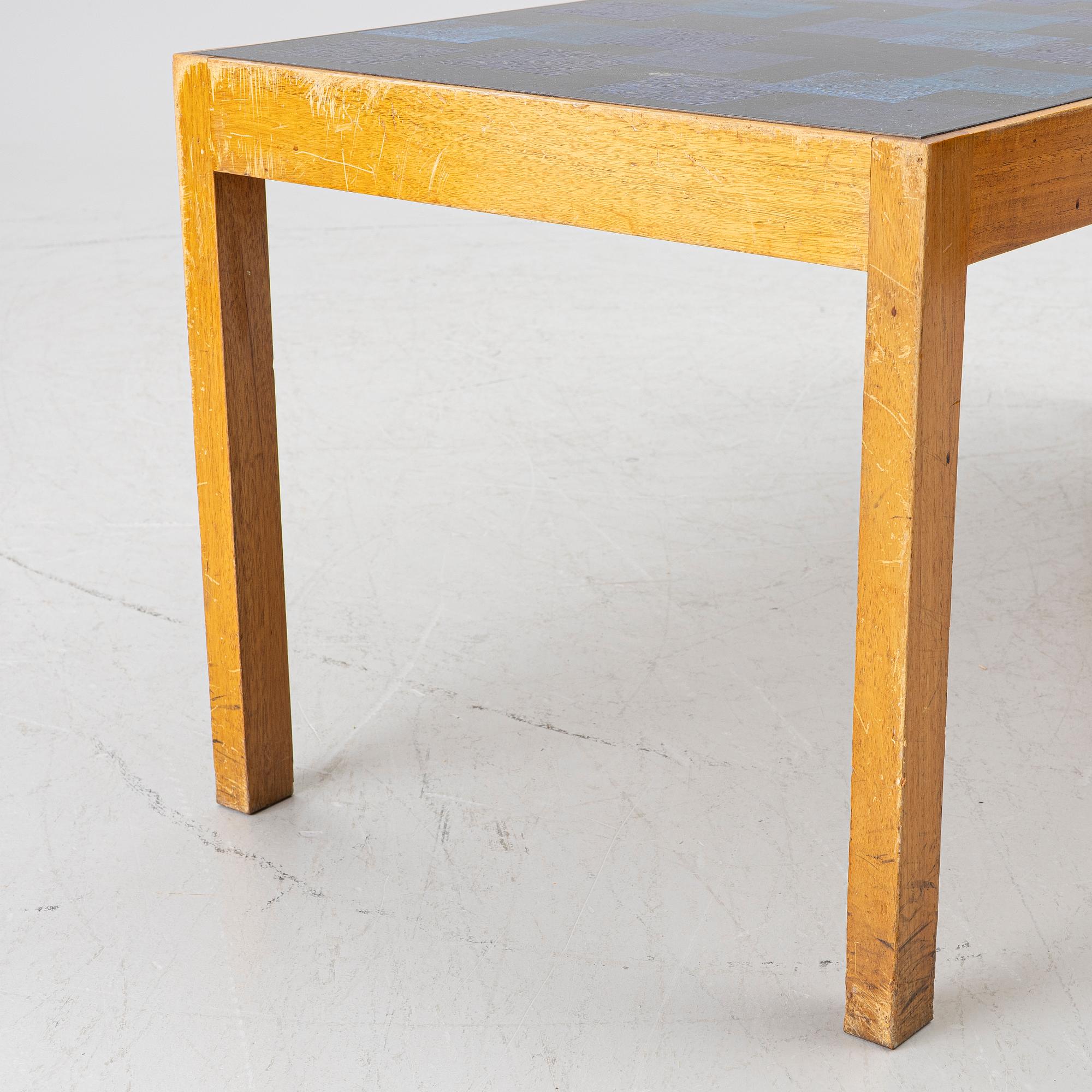 David Rosén, and Algot Törneman, a 'Blue Square' coffee table, Triva, Nordiska Kompaniet, 1950s.