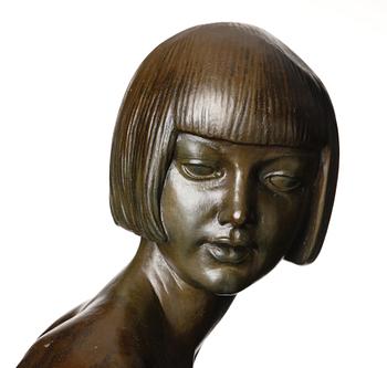 Tore Strindberg, "Flicka med fågelbad" (Girl with birdbath).