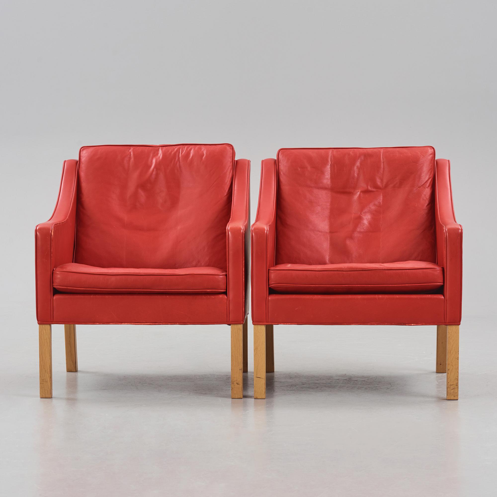 Børge Mogensen, fåtöljer, ett par,  Fredericia Furniture, Danmark.