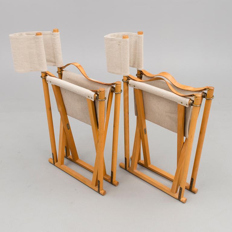 A pair of folding chairs for Interna, Denmark, late 20th Century.