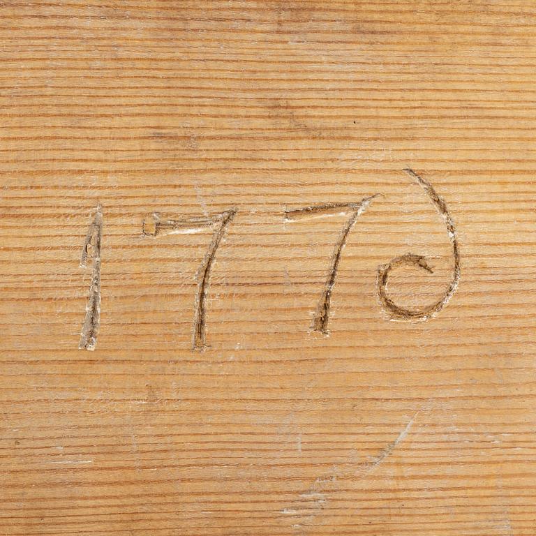 A Swedish painted chest from Uppland, probably Väddö, dated 1793.