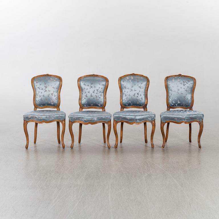 Stolar, 4 st, bonade,Louis Seize, Frankrike, 1700-talets andra hälft.