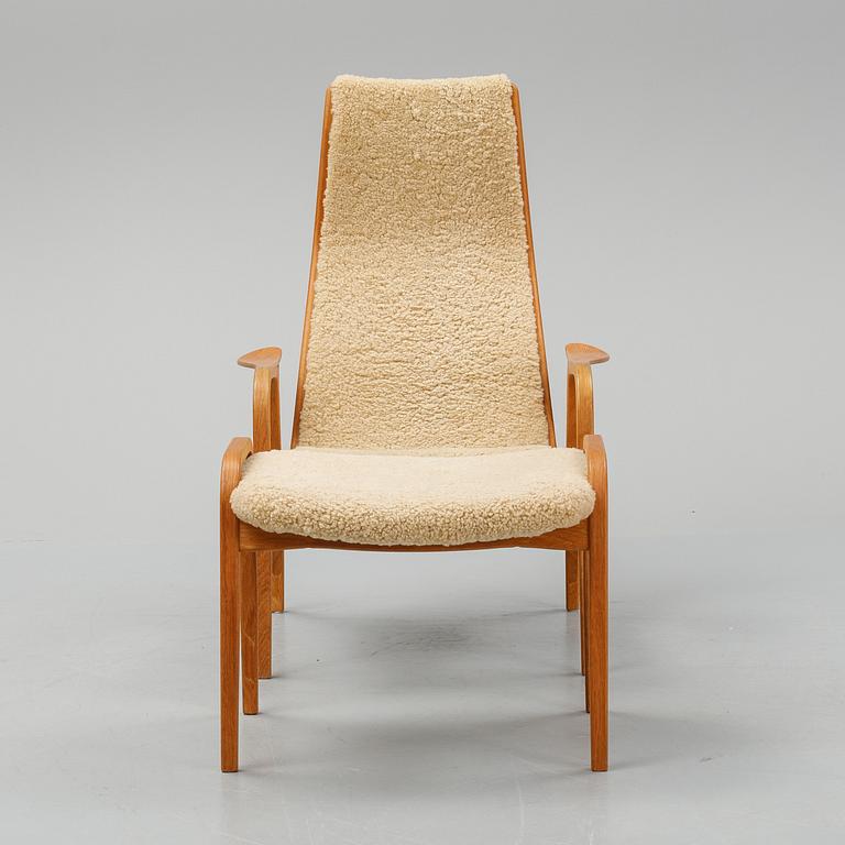 Yngve Ekström, a 'Lamino' easy chair with stool for Swedese, end of 20th century.