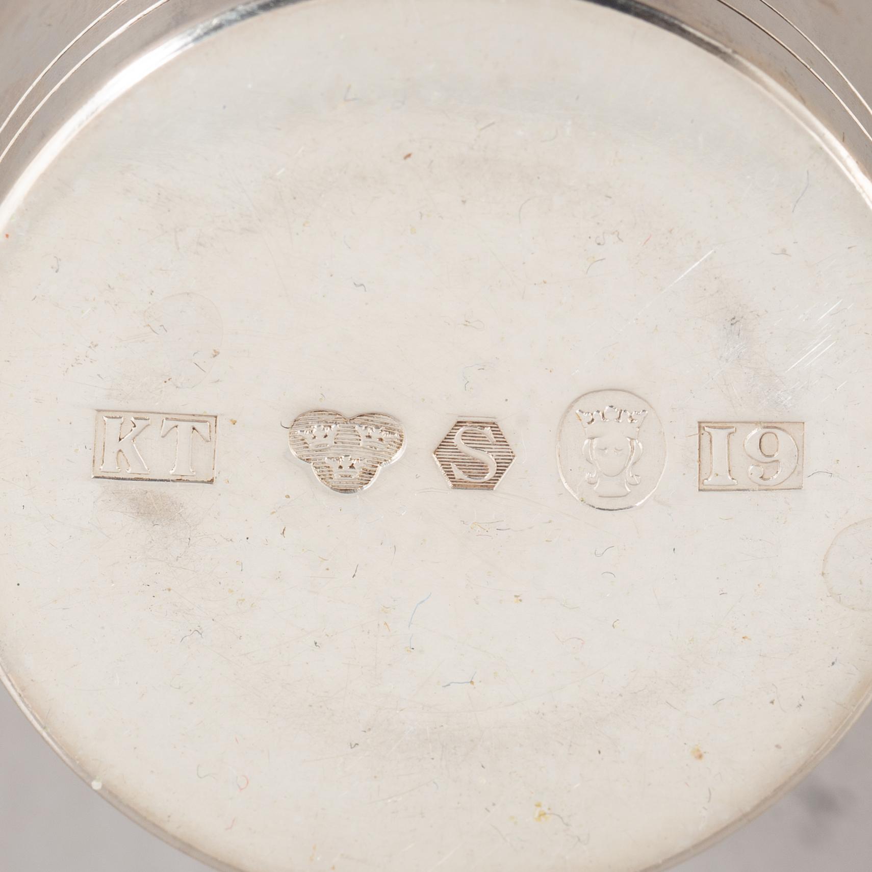 A set of sixteen Swedish silver cups, marks of K. Torndals Juvelerare AB, Stockholm 1955-1962.