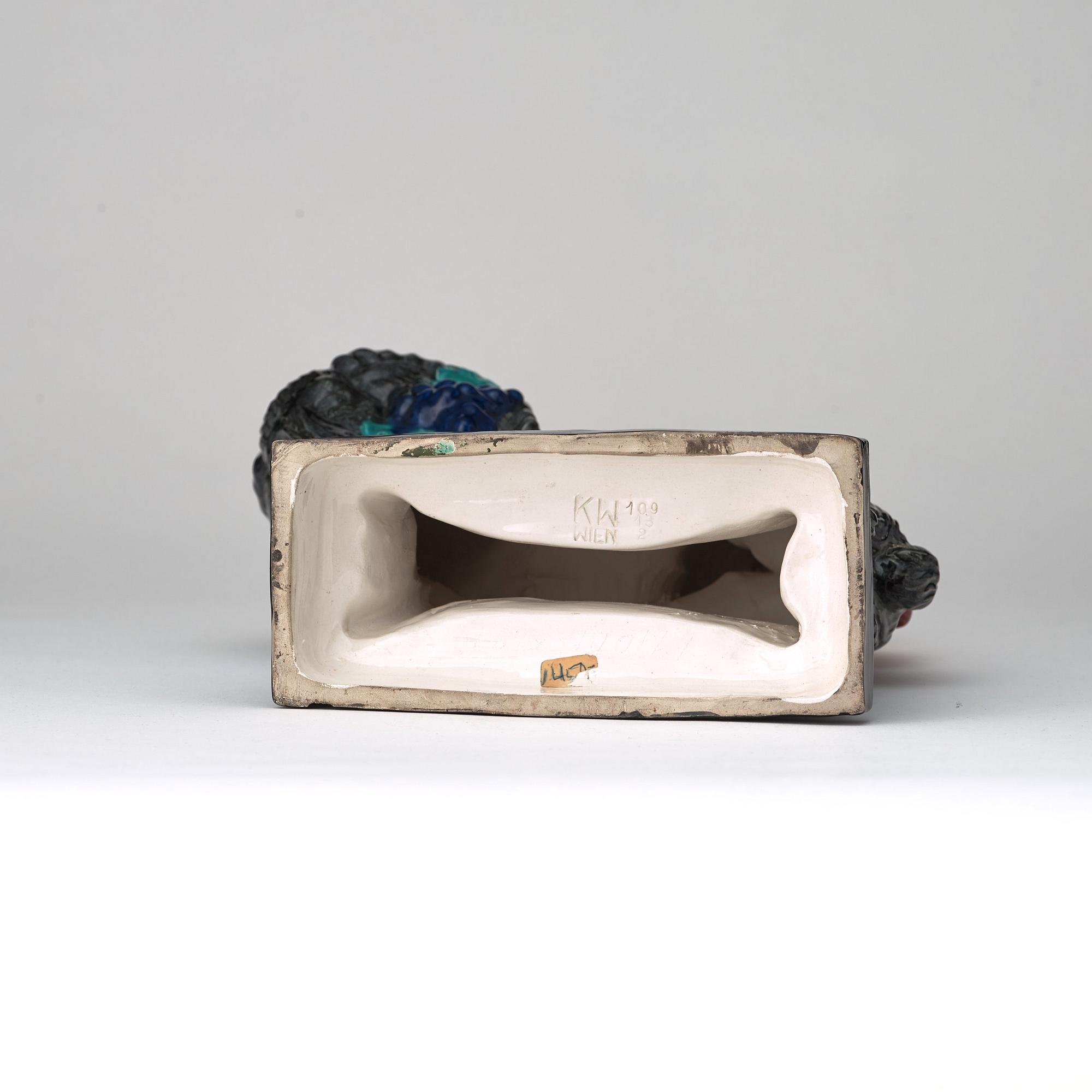 Ida Schwetz Lehmann, a glazed ceramic sculpture, Keramische Werkgenossenschaft, Wien (1911-1938).