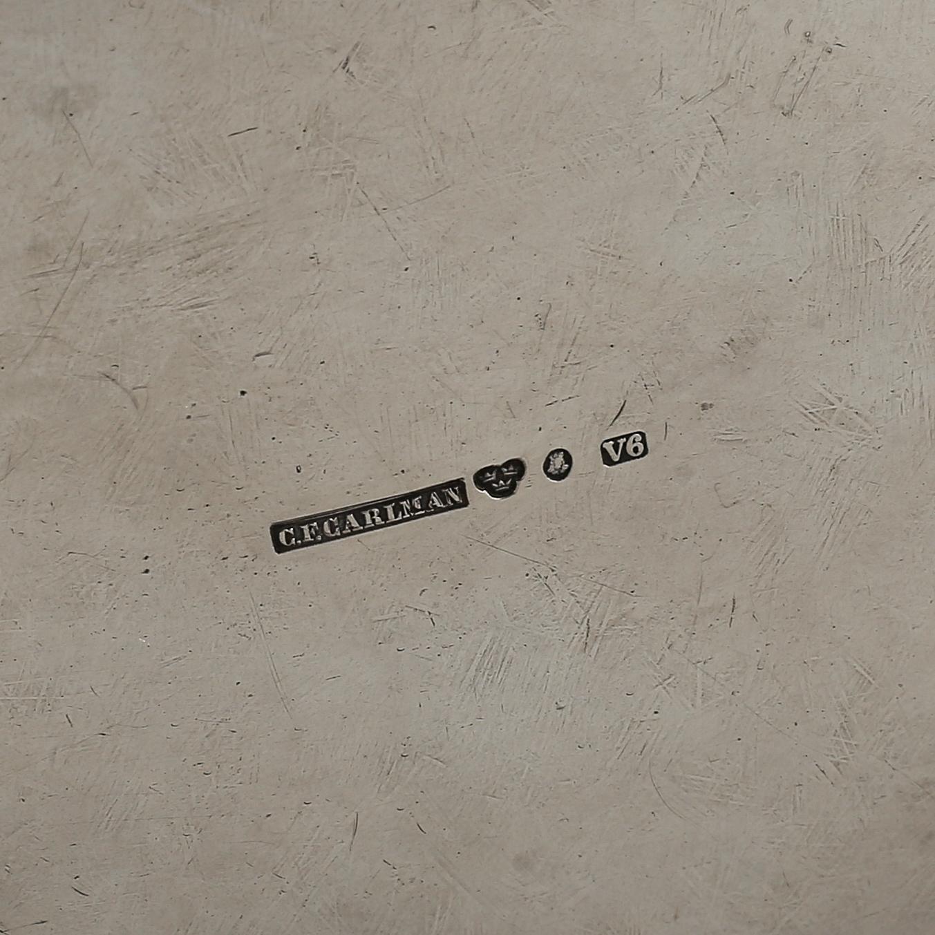 CF Carlman, sockerskrin och gräddkanna, silver, Stockholm, 1899-1901.