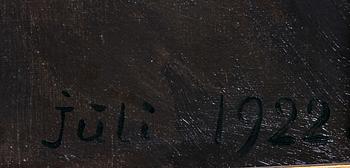 AXEL HOU, olja på duk, sign och dat juli 1922.