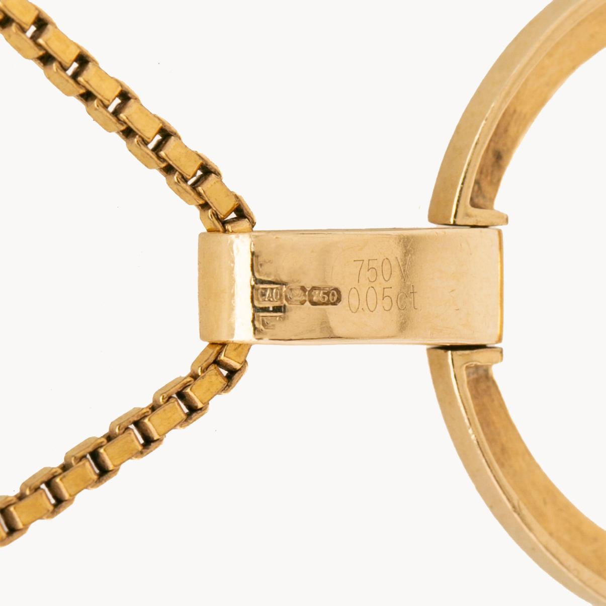 Collier med hänge, 18k med briljanter.