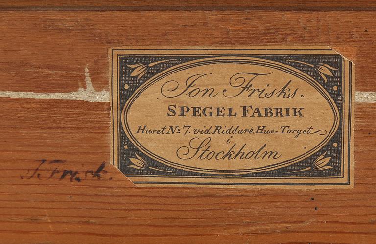 SPEGEL, empire, Jonas Frisk (spegelfabrikör i Stockholm 1805-1824).