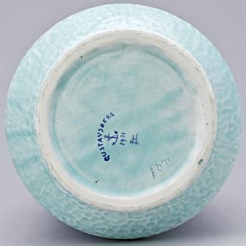 VAS, flintgods, Josef Ekberg, Gustavsberg, sign O dat 1931.