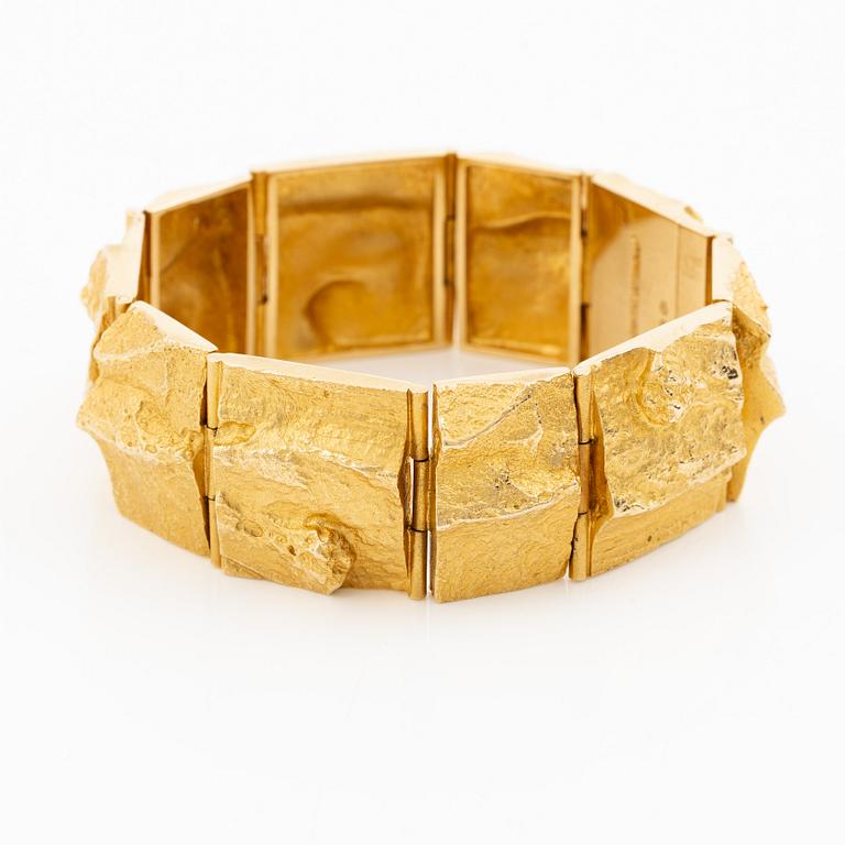 Björn Weckström, armband "Golden River", 18K guld, för Lapponia, Finland.