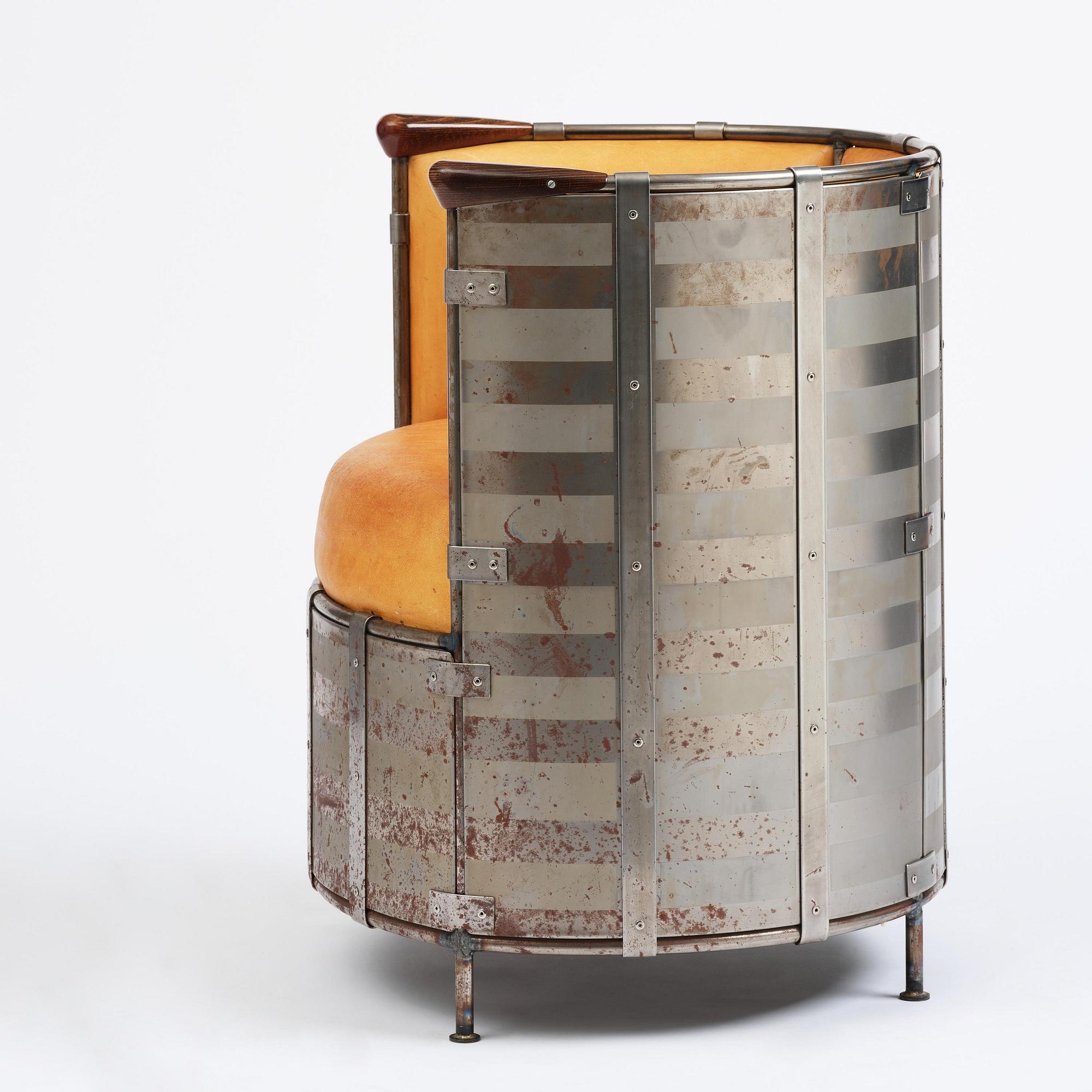 Mats Theselius, an "Älgskinnsfåtöljen" armchair, ed. 230/360, Källemo, Värnamo, post 1991.