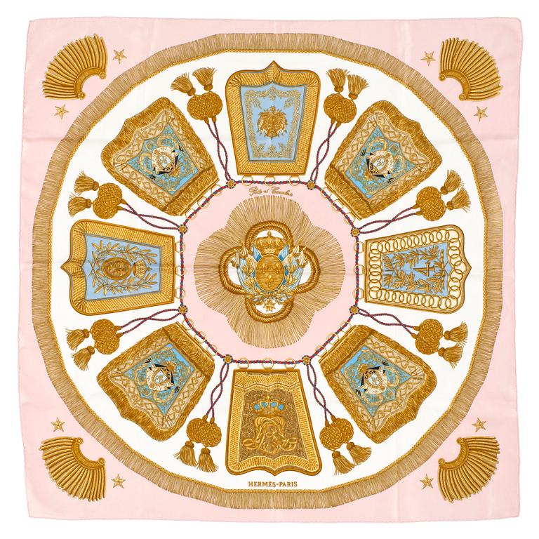 HERMÈS, a silk scarf, "Poste et Cavalerie".