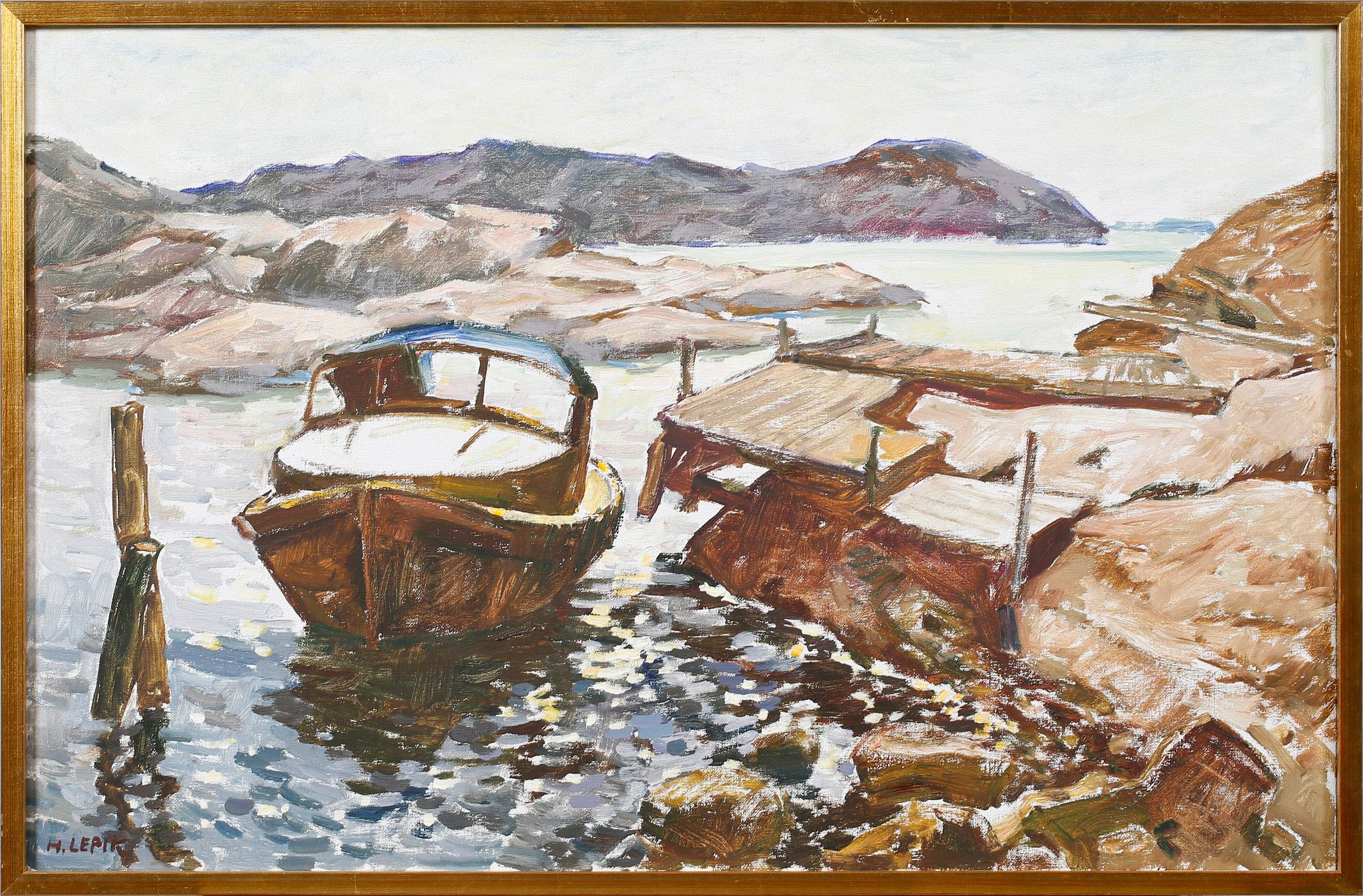 HUGO LEPIK, oil on canvas, signed.