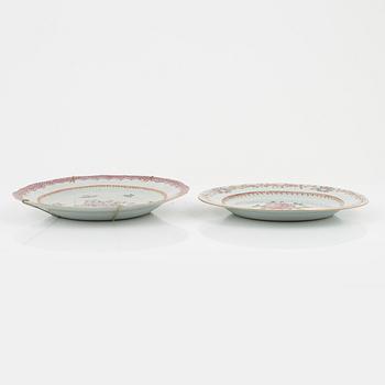 A set of five odd famille rose dishes, Qing dynasty, Qianlong (1736-95).