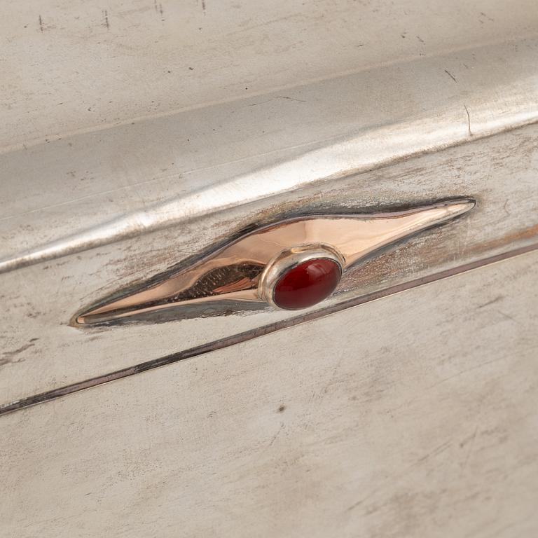 Cigarrskrin, silver, Martin Lysell, Trelleborg 1923.