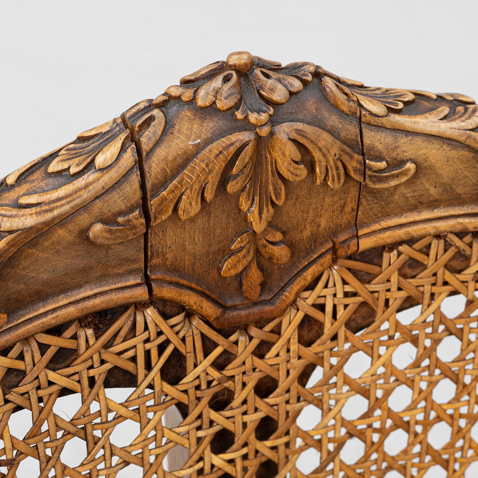 Karmstol, Louis XV-stil, Frankrike, tidigt 1900-tal.