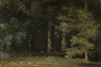 French artist, 19th century, Forest.