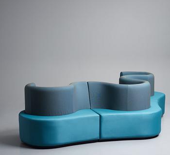 Verner Panton, a "Cloverleaf" sofa, Verpan international, Denmark, post 1969.