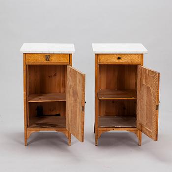 Louis Sparre, nattduksbord, 2 st, Aktiebolaget Iris, Borgå. Omkring 1900.