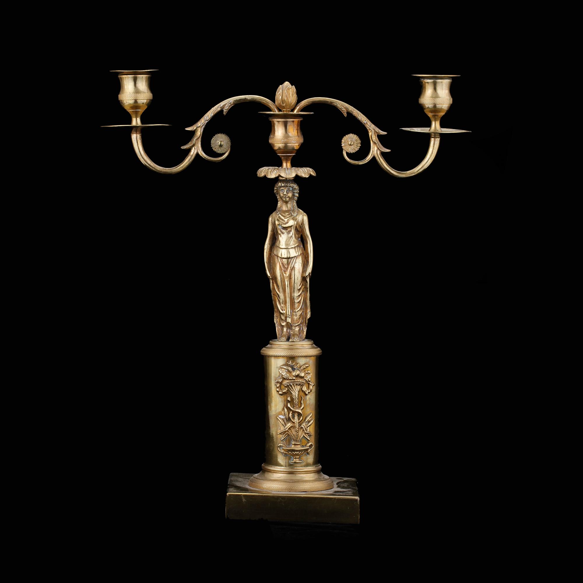 LJUSSTAKE, empire, 1800-tal.