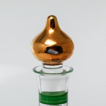 A glass "Clown" decanter by Anne Nilsson for Orrefors, 1980´s/90´s.