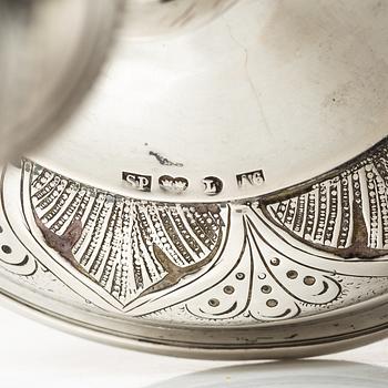 Samuel Pettersson, a pair of silver candlesticks, Linköping, 1879.