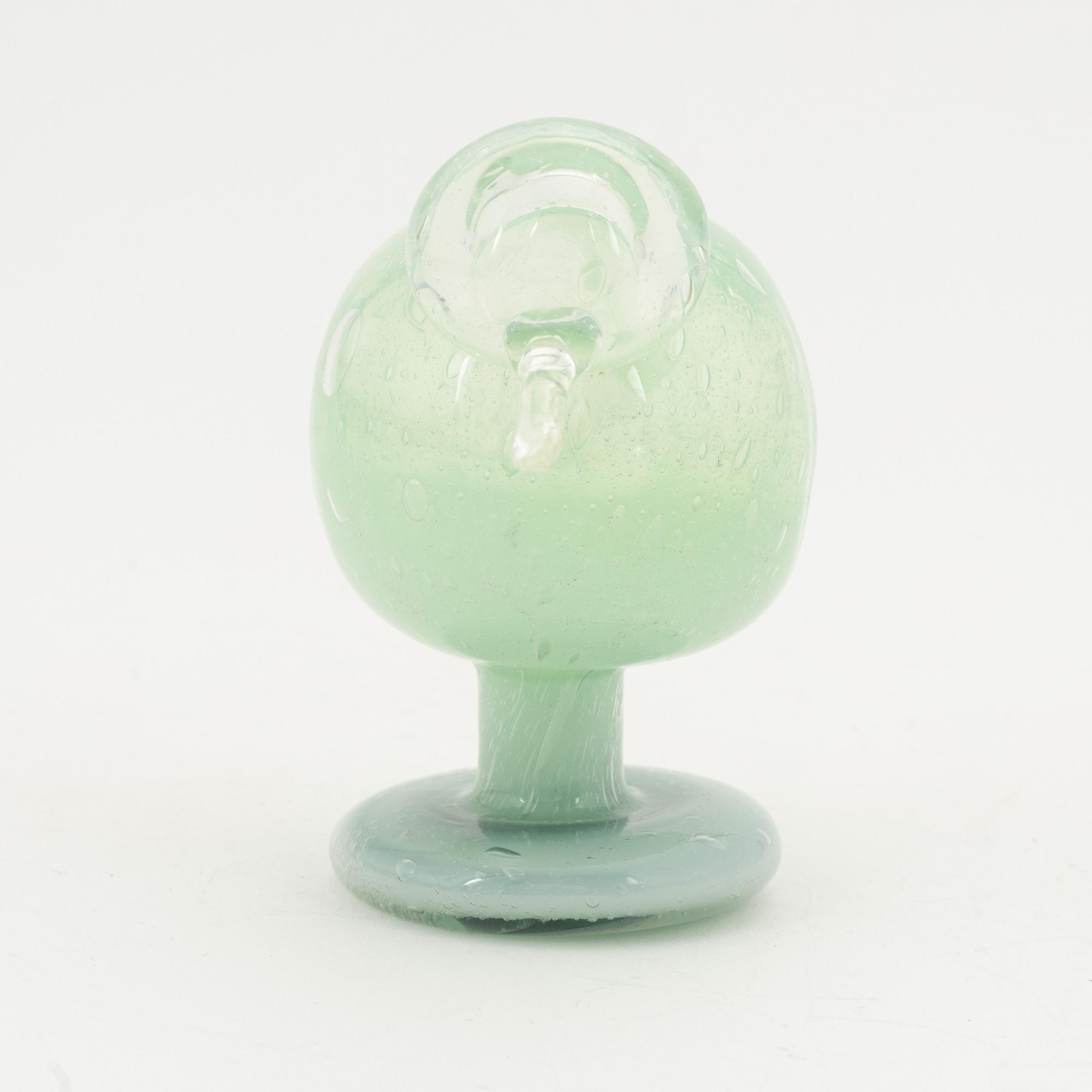 Kaj Franck, 'Lokinpoikanen bird' glass sculpture, Nuutajärvi Notsjö, signed.