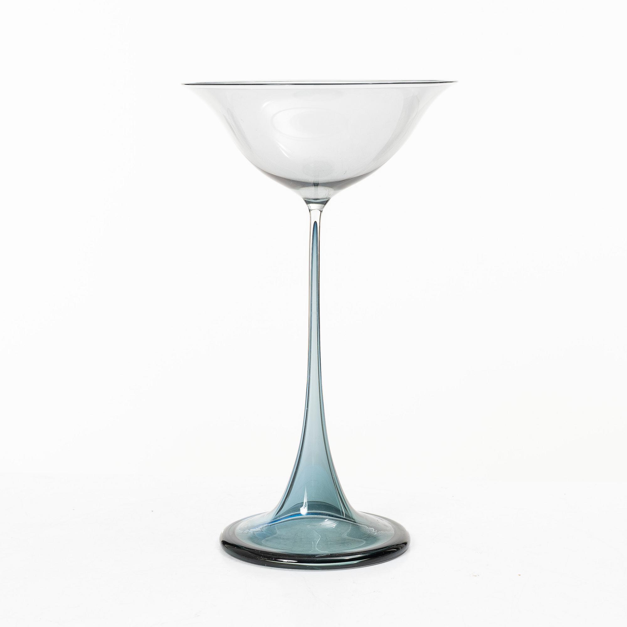 Nils Landberg, a tulip glass, Orrefors Expo, 1957.