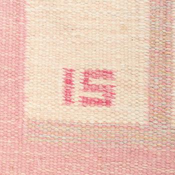 Ingegerd Silow, a carpet, "Skarup", flat weave, ca 292,5 x 197 cm, signed IS.